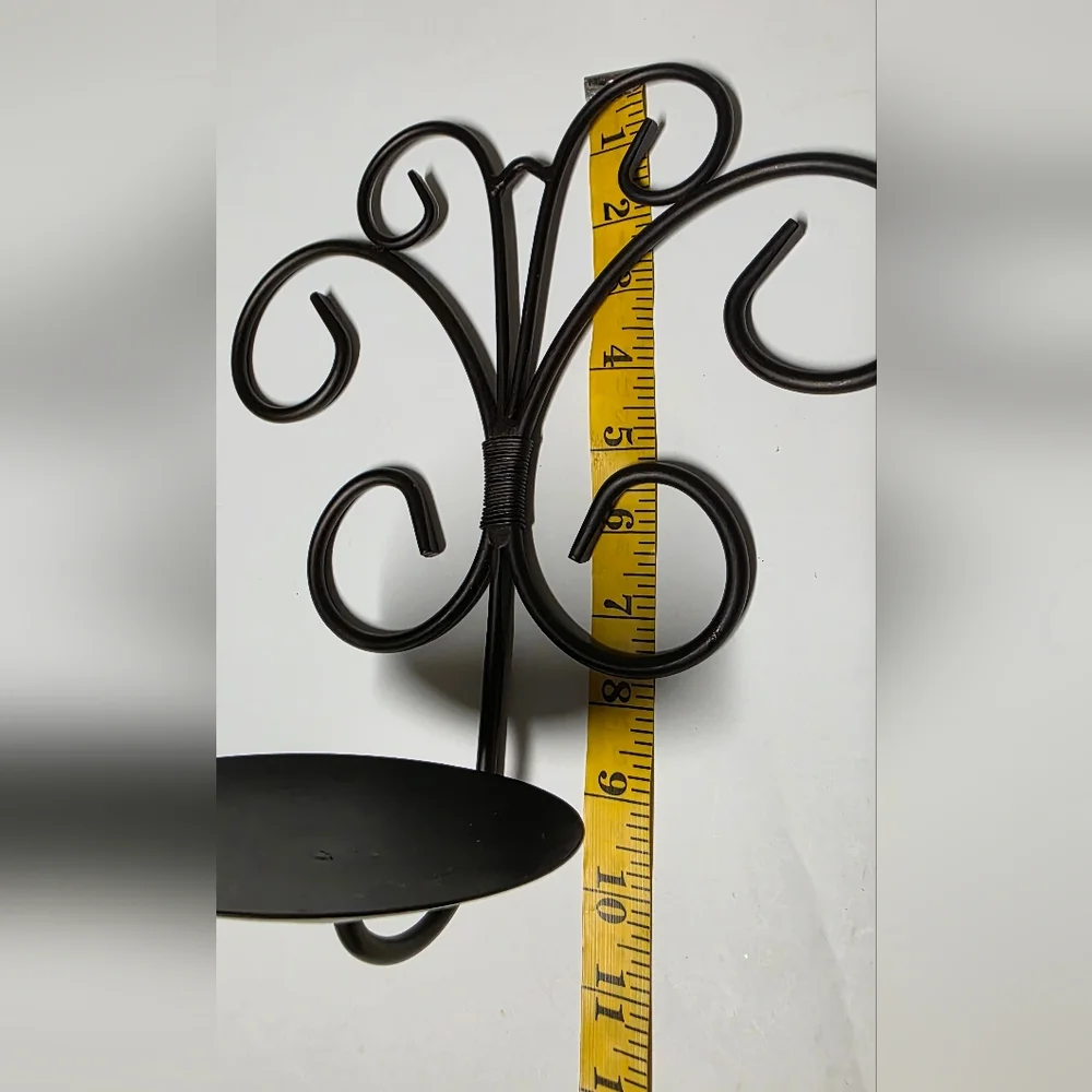 Metal Wall Candle Sconce Holder Set of 2 Hanging Wall Mounted 10”H X 10”W X 5” D